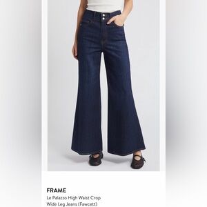 Frame Le Palazzo High Waist Crop wide leg Jeans